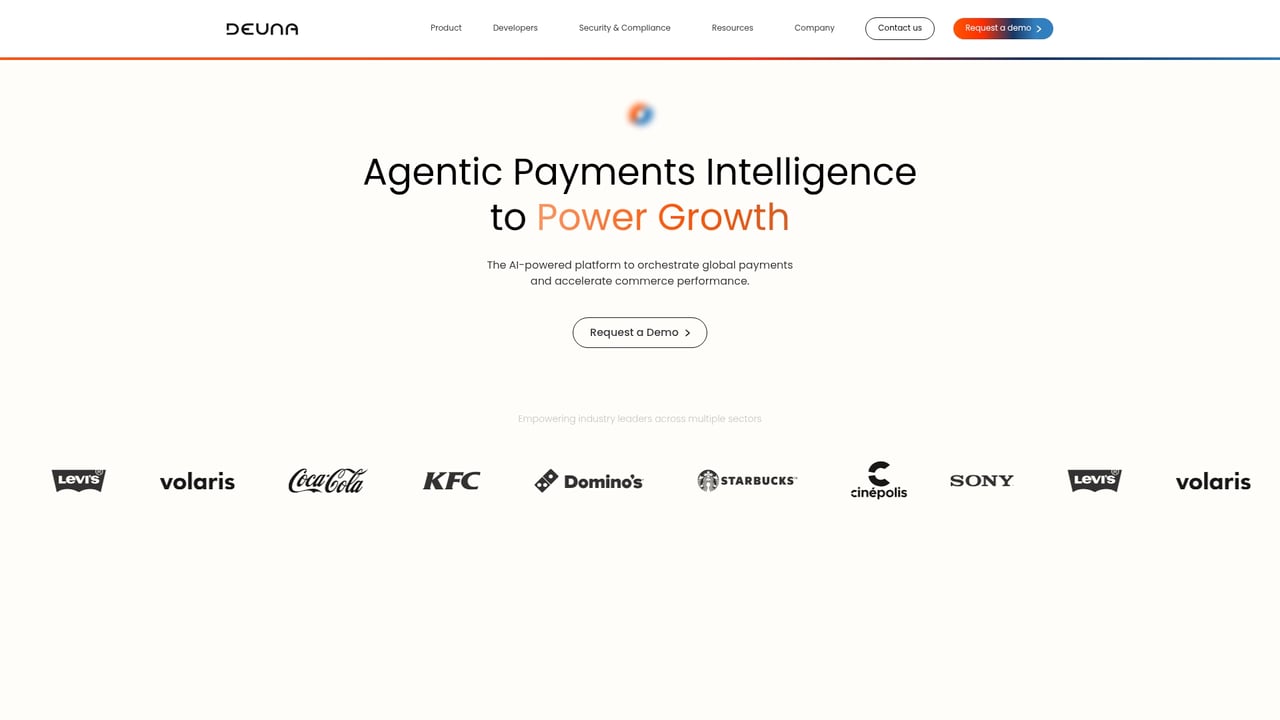 Screenshot of DEUNA website