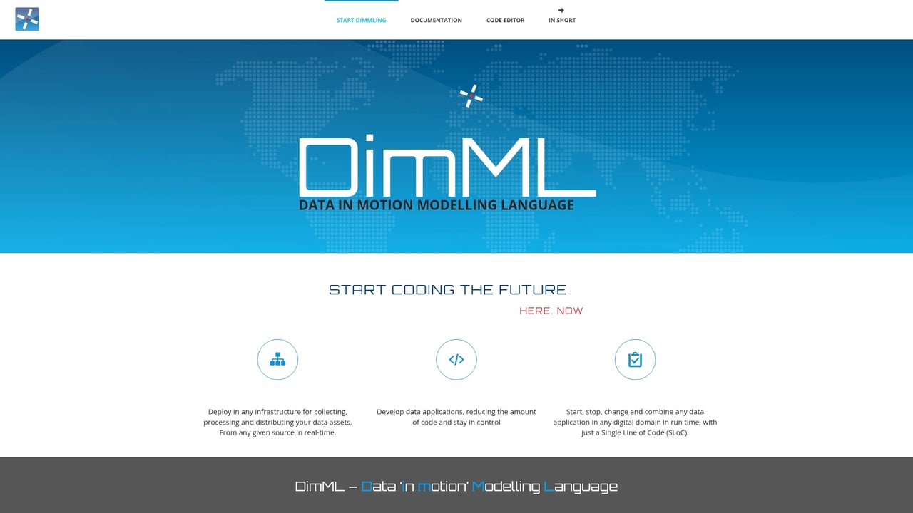 Screenshot of Dimml website