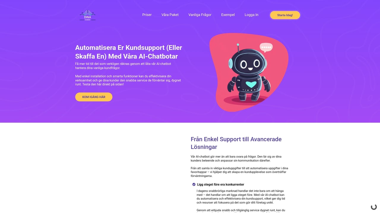 Screenshot of Dina Kunder website