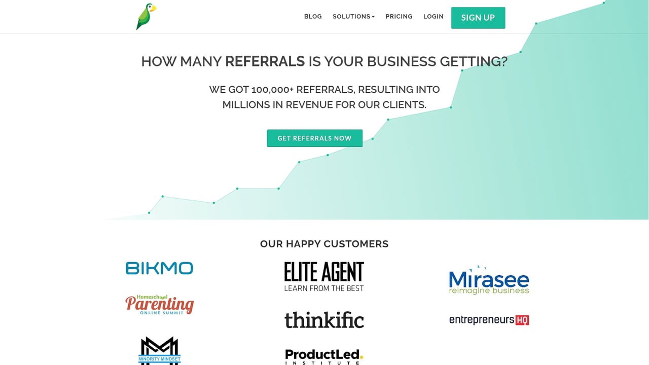 Screenshot of EarlyParrot website