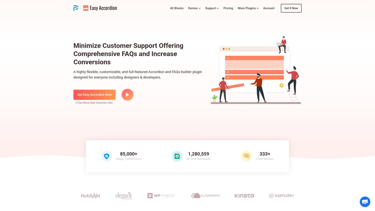 Screenshot of Easy Accordion website