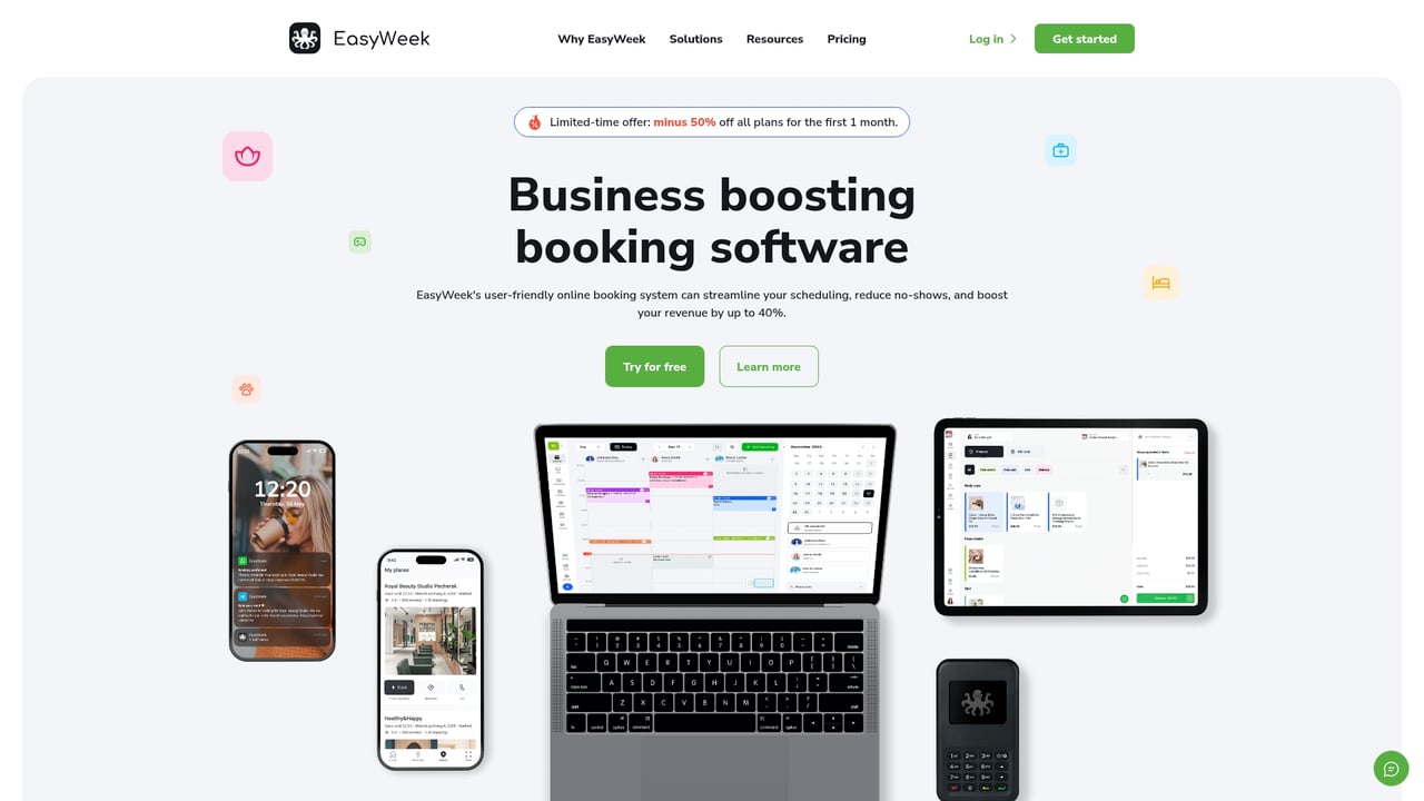 Screenshot of EasyWeek website