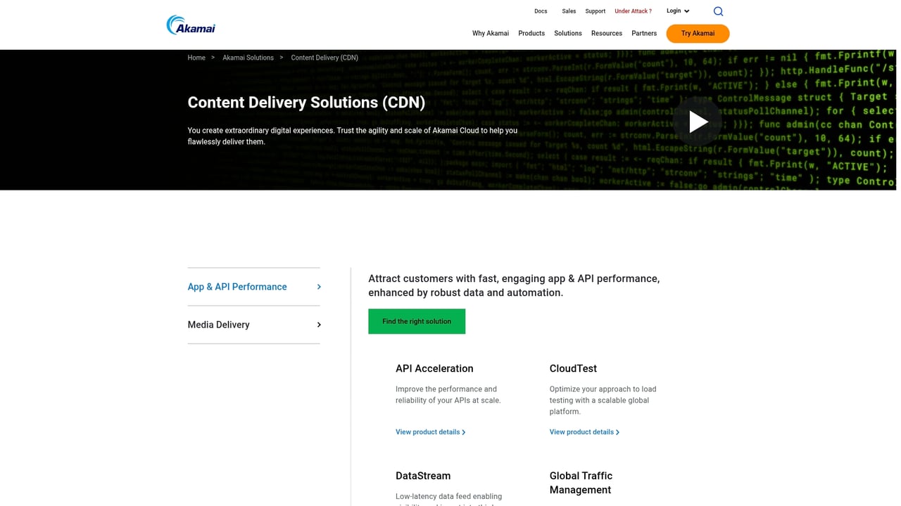 Screenshot of Edgio website