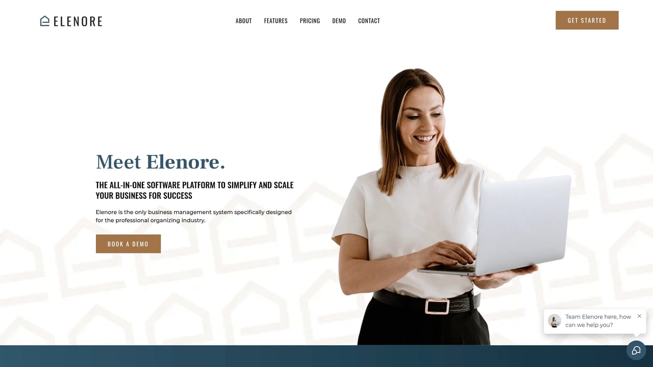 Screenshot of Elenore website
