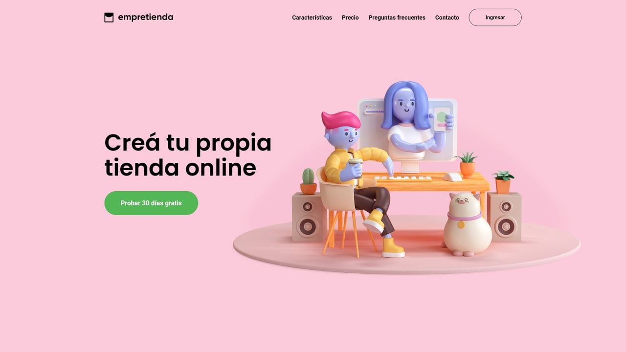 Screenshot of Empretienda website