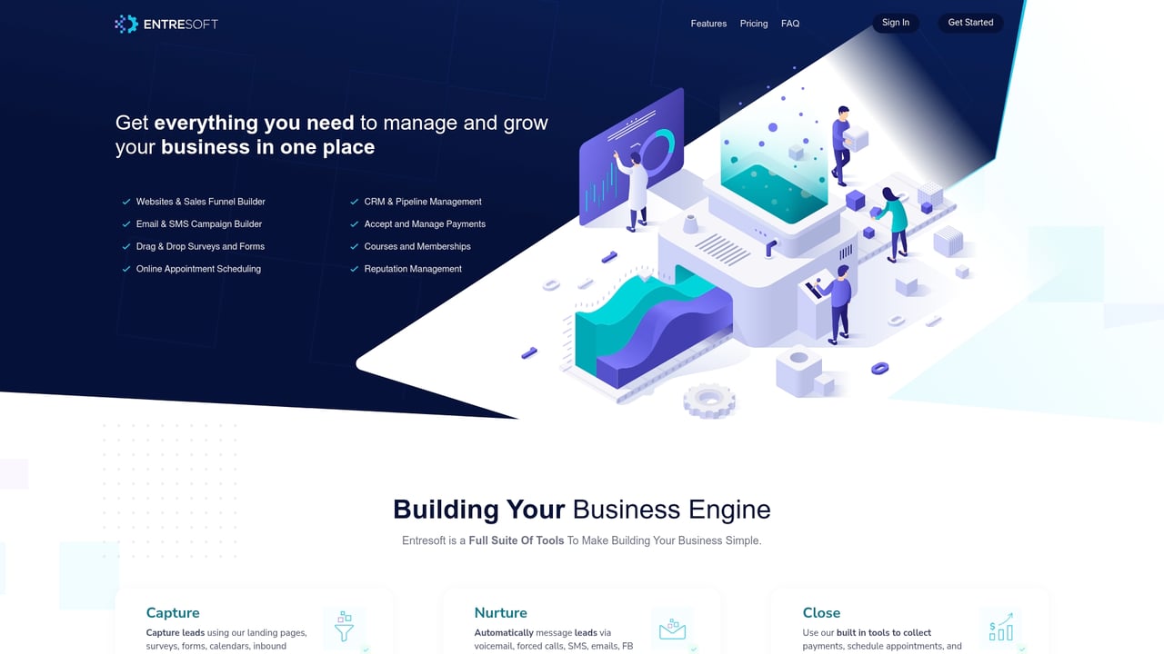 Screenshot of Entresoft website