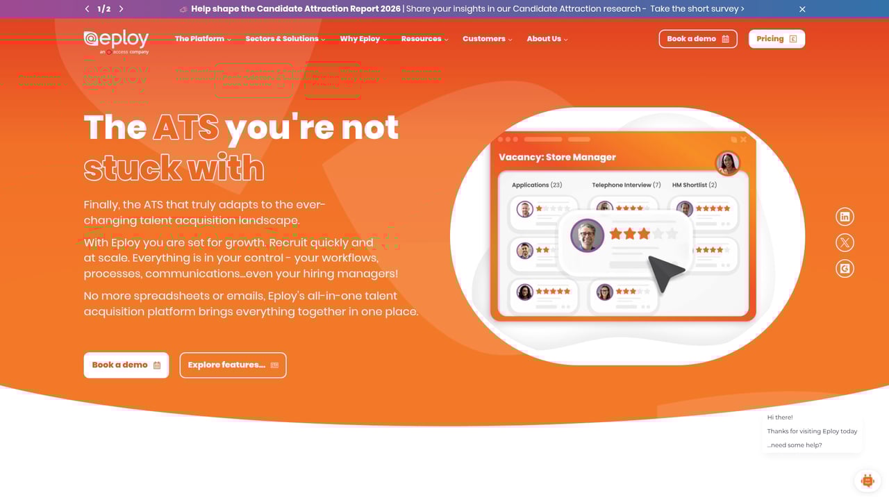 Screenshot of Eploy website
