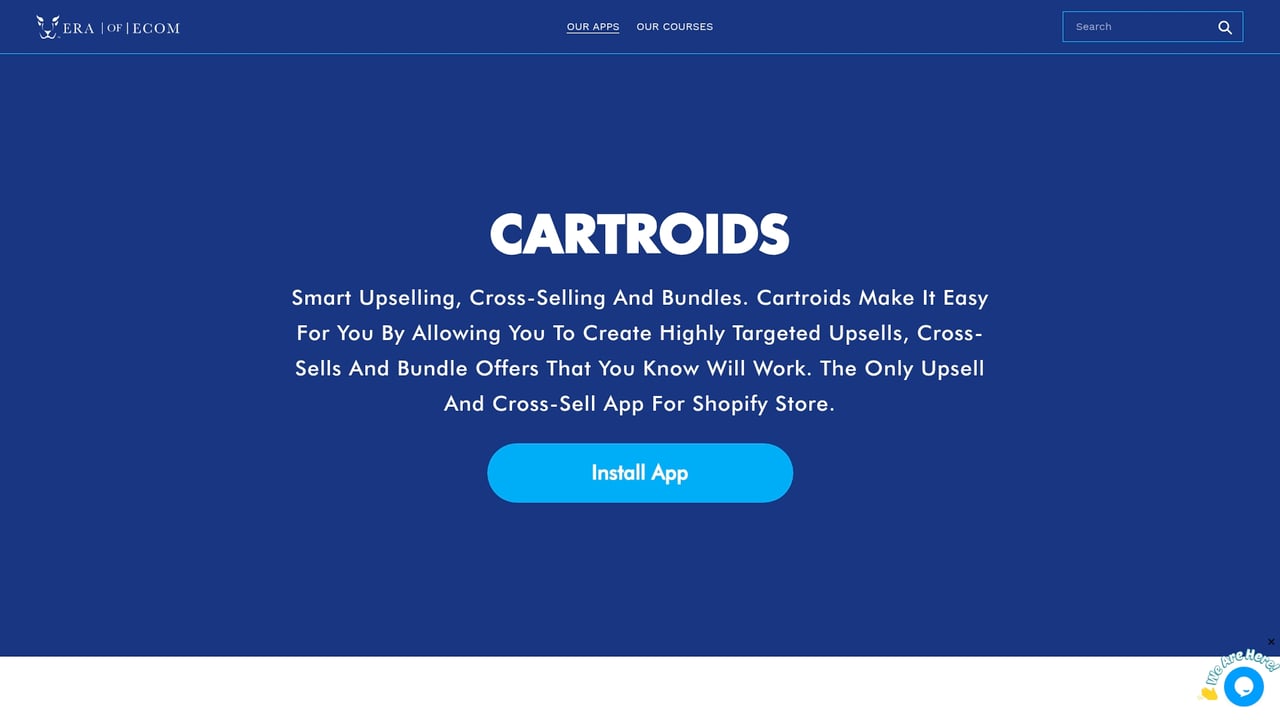 Screenshot of EraofEcom Cartroids website