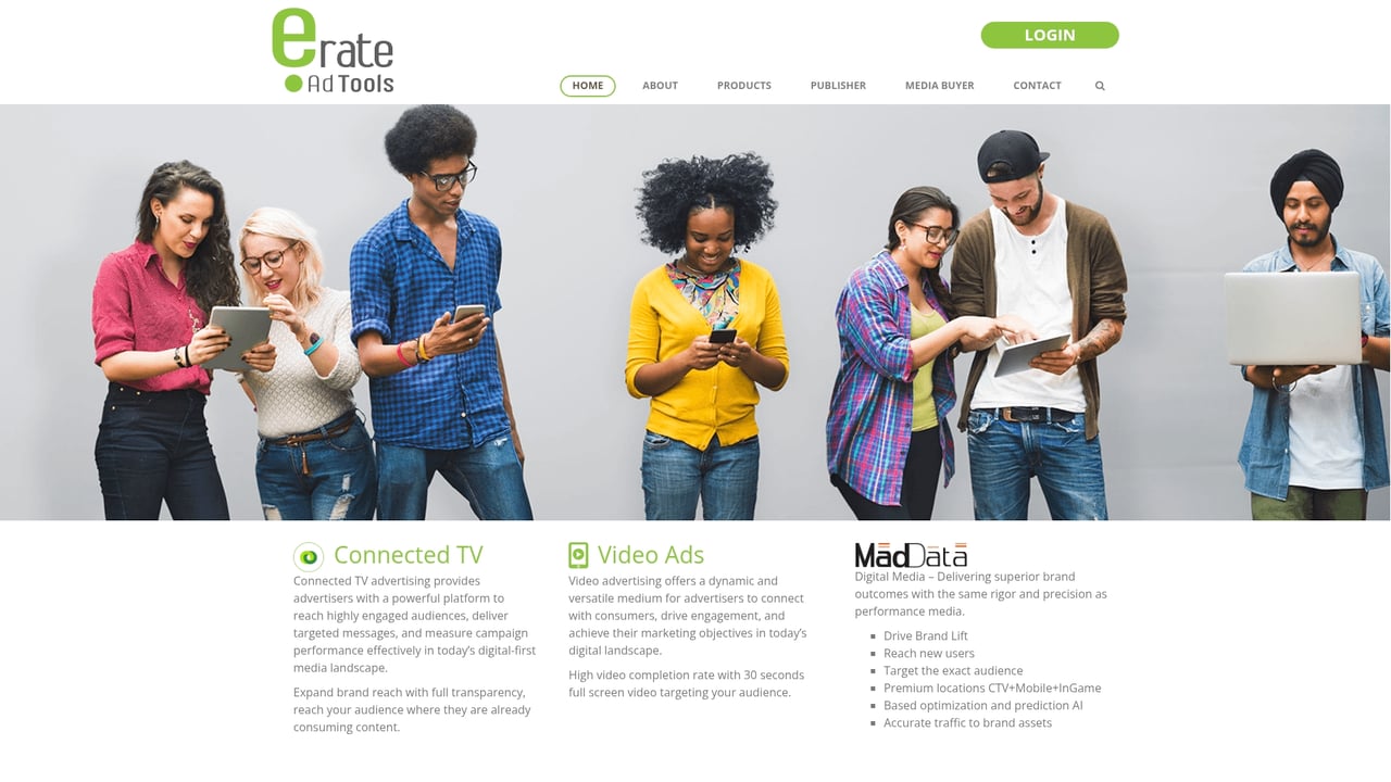 Screenshot of eRate website