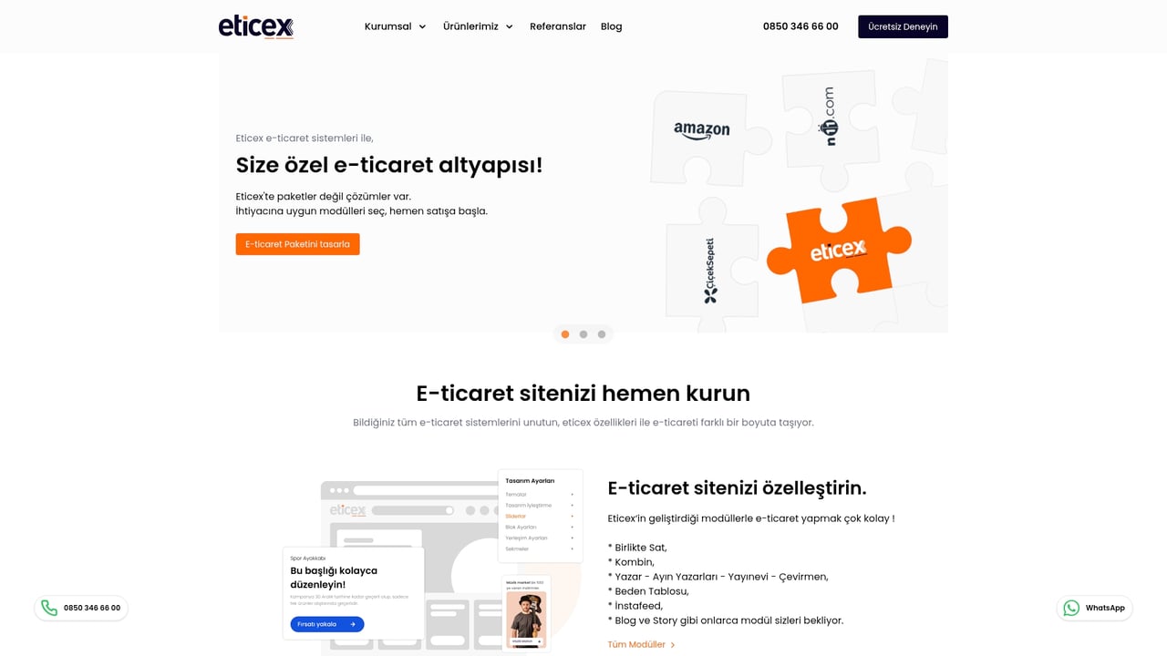 Screenshot of Eticex website