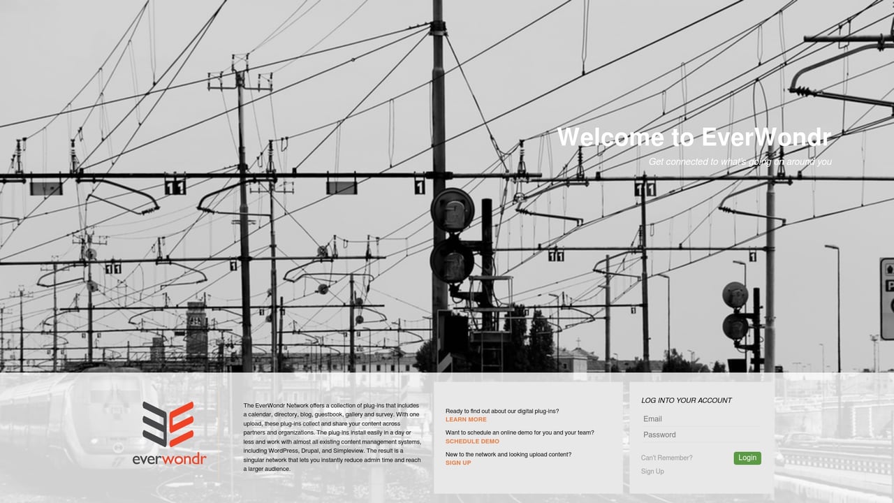 Screenshot of EverWondr website