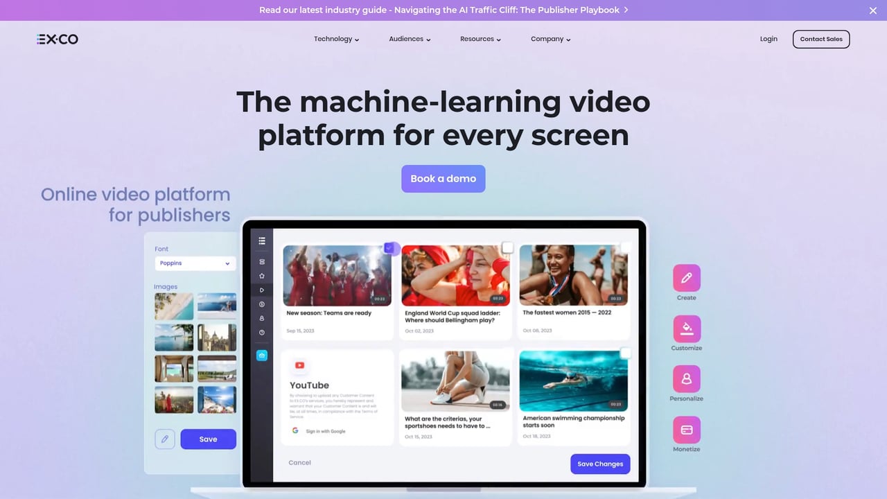 Screenshot of EX.CO website