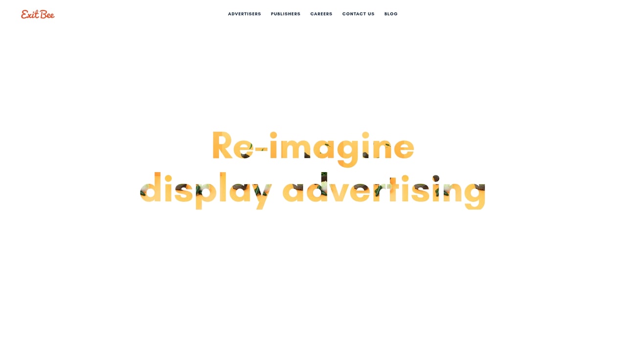 Screenshot of Exit Bee website