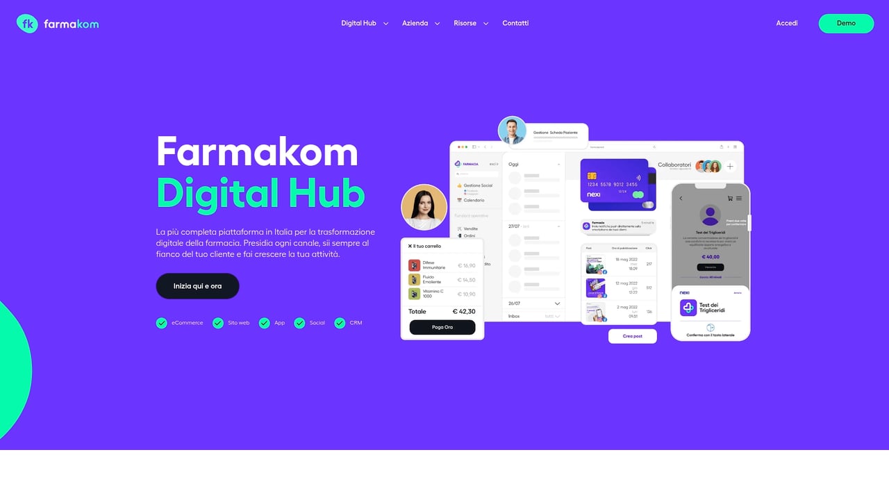 Screenshot of Farmakom website