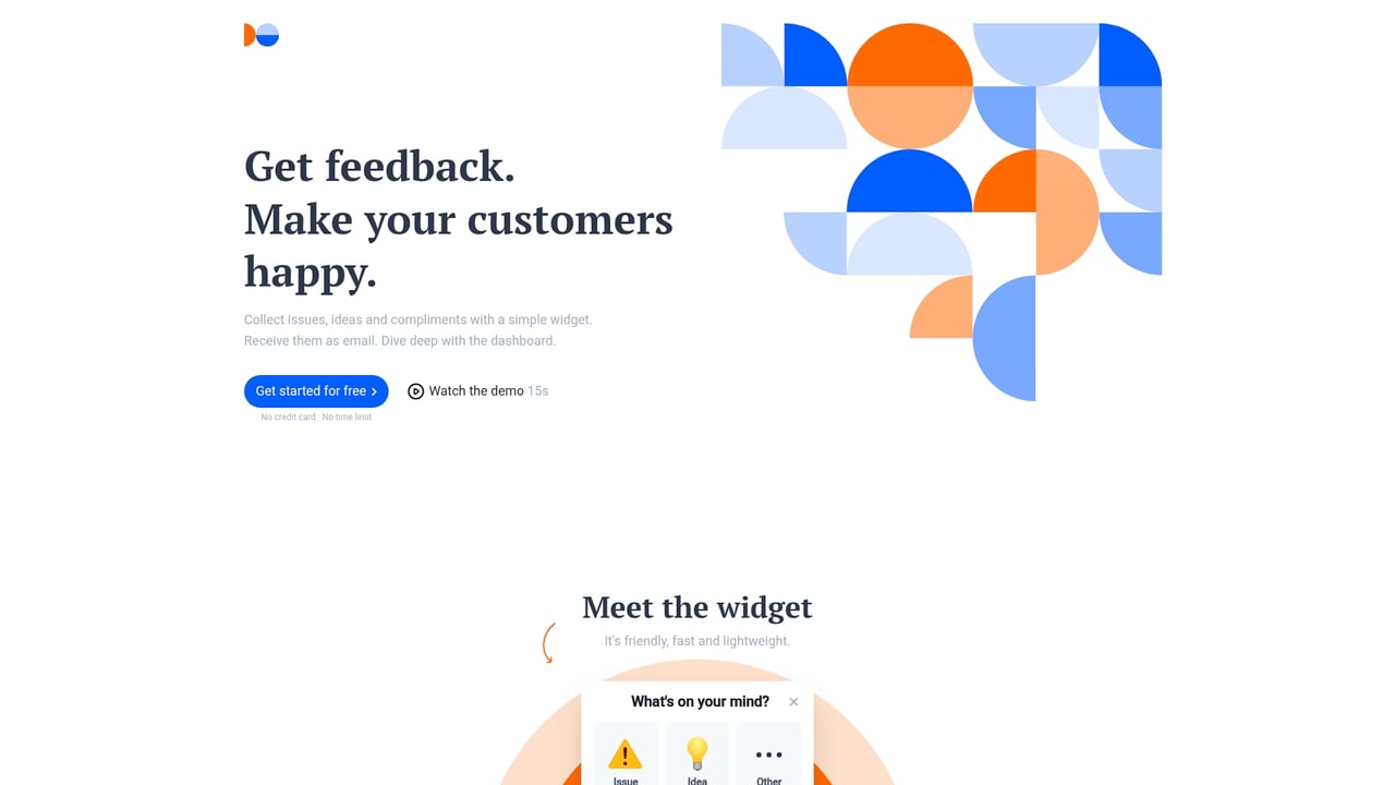 Screenshot of Feedback Fish website