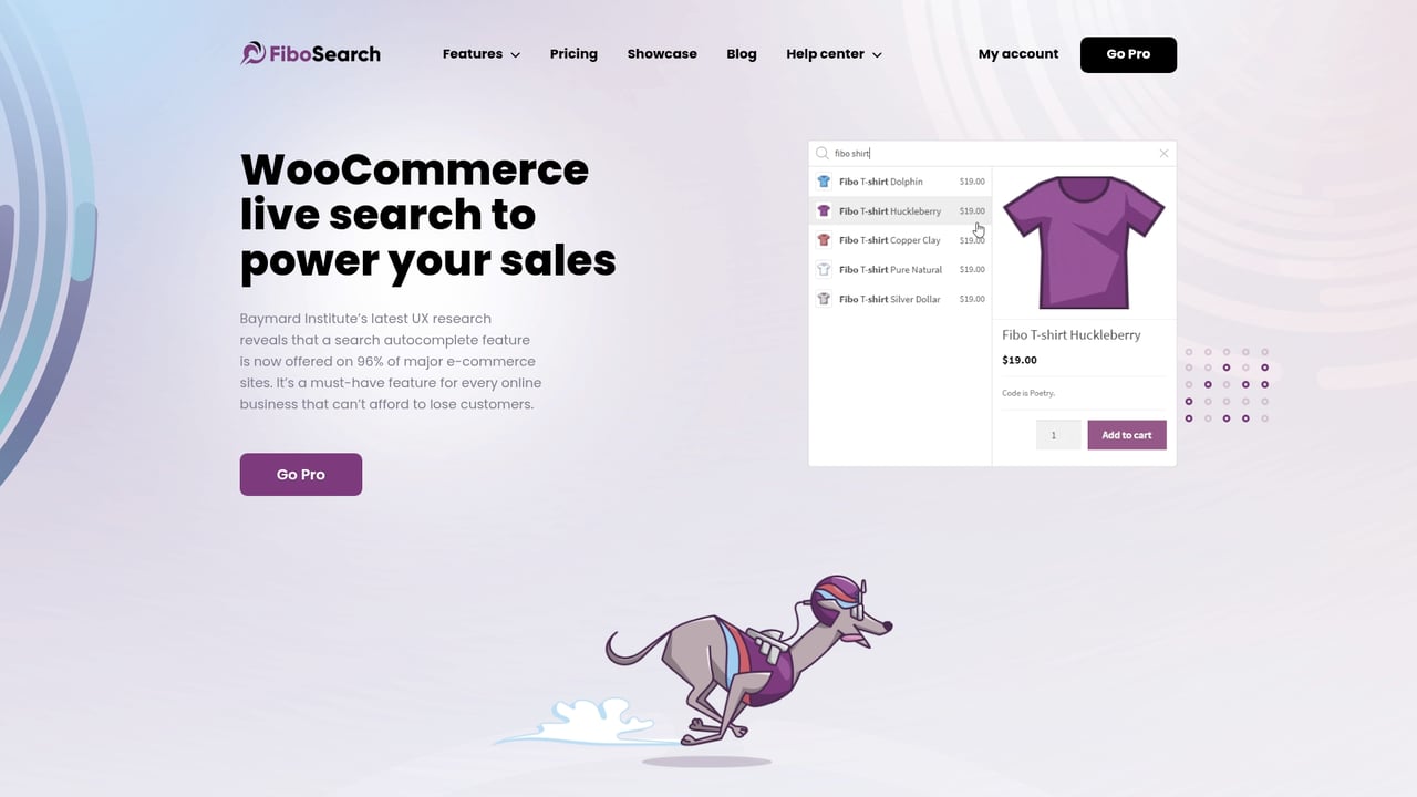 Screenshot of FiboSearch website