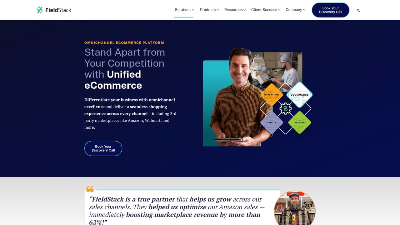 Screenshot of FieldStack Omni website