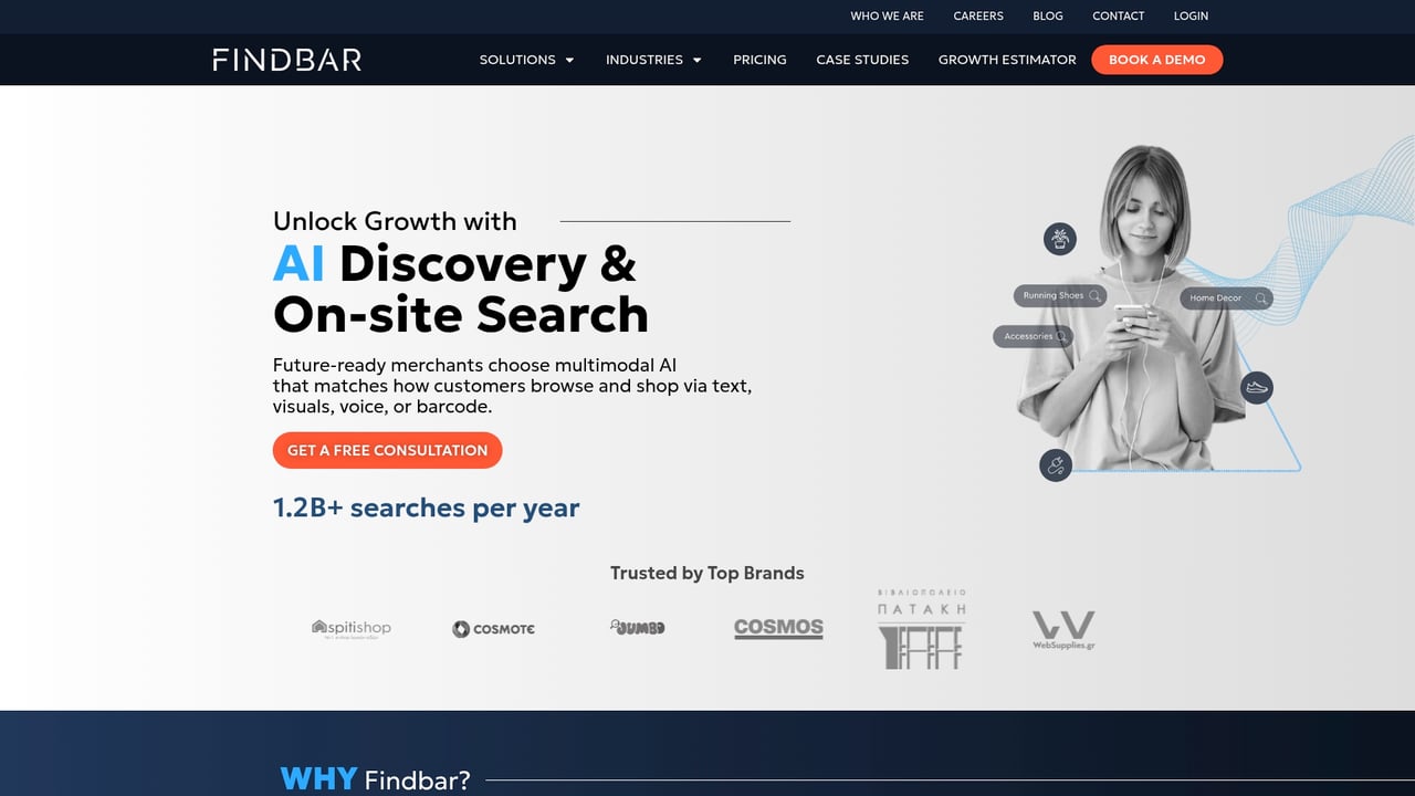 Screenshot of Findbar website