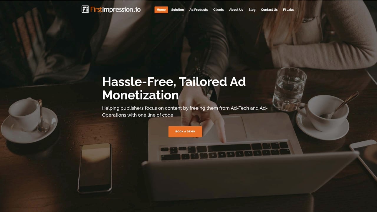 Screenshot of FirstImpression.io website