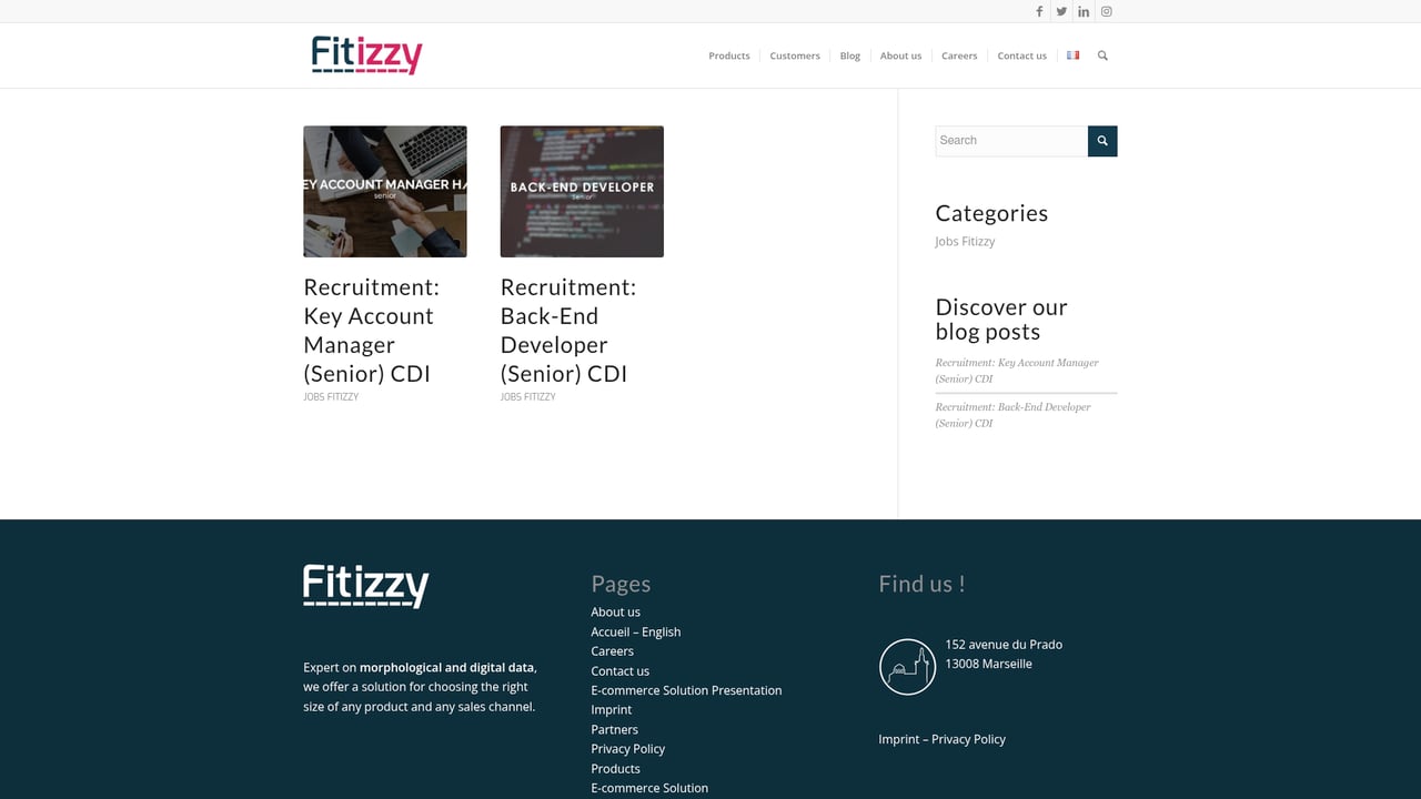 Screenshot of Fitizzy website