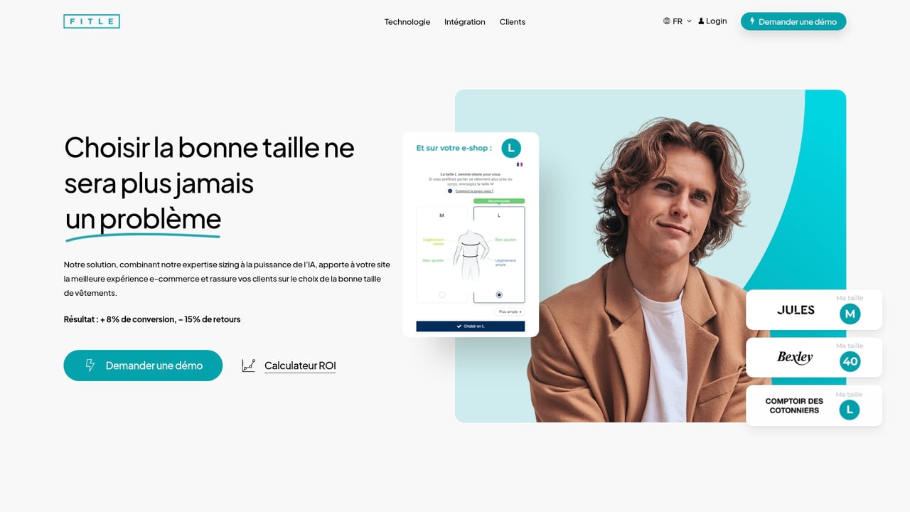 Screenshot of Fitle website