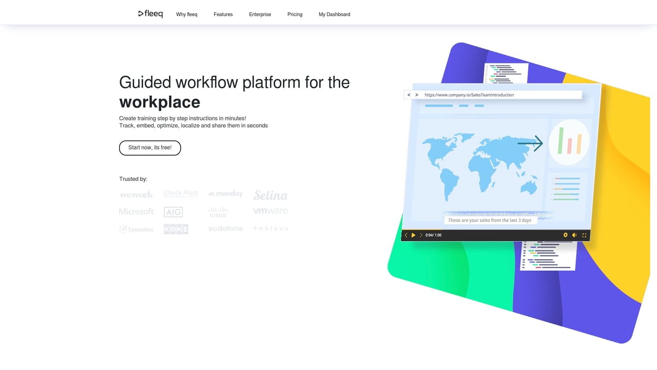 Screenshot of Fleeq website