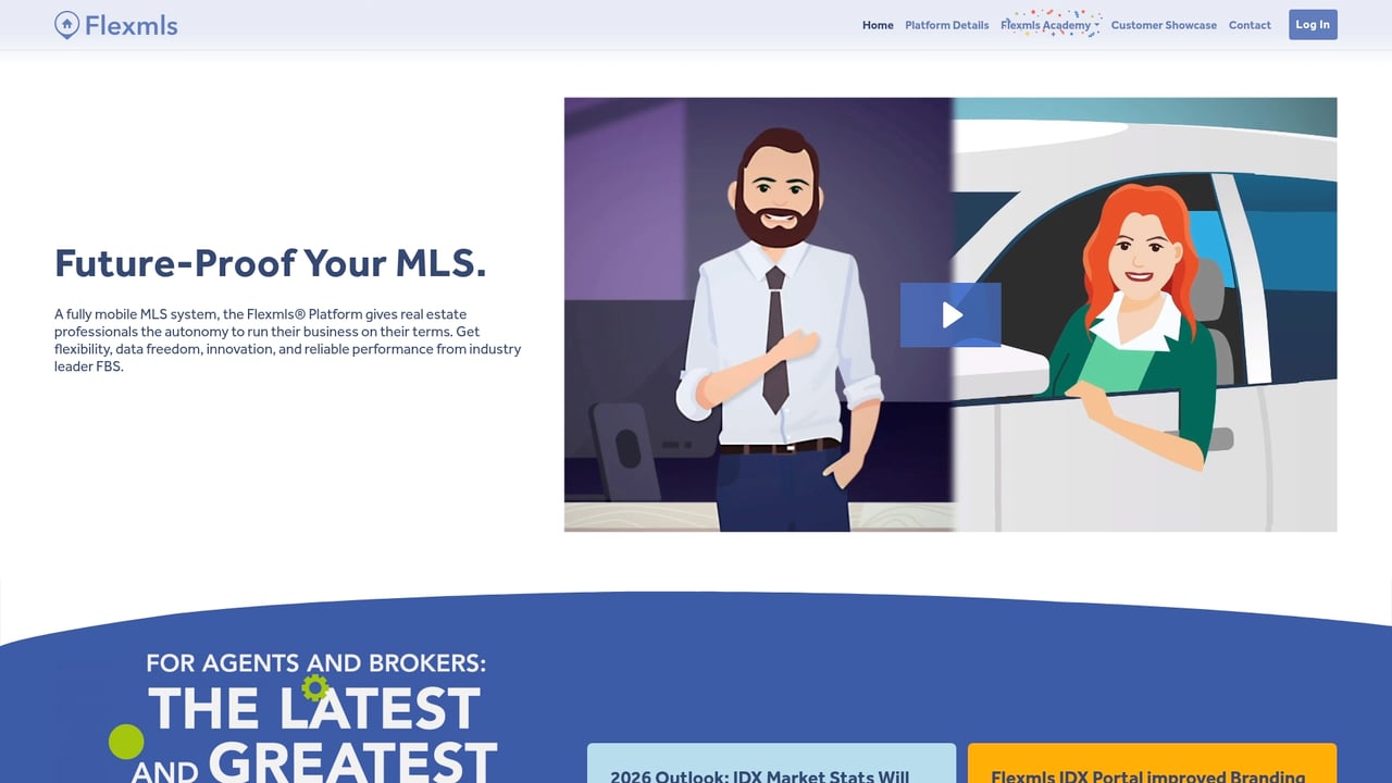 Screenshot of Flexmls website