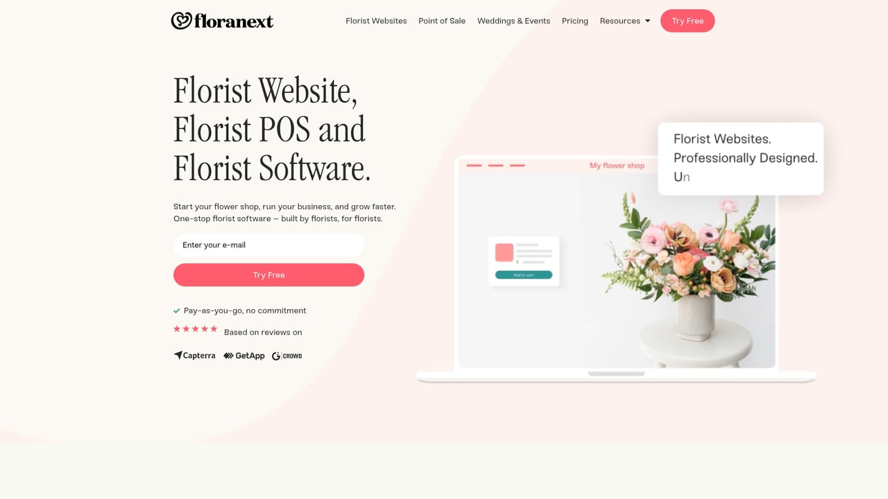 Screenshot of Floranext website
