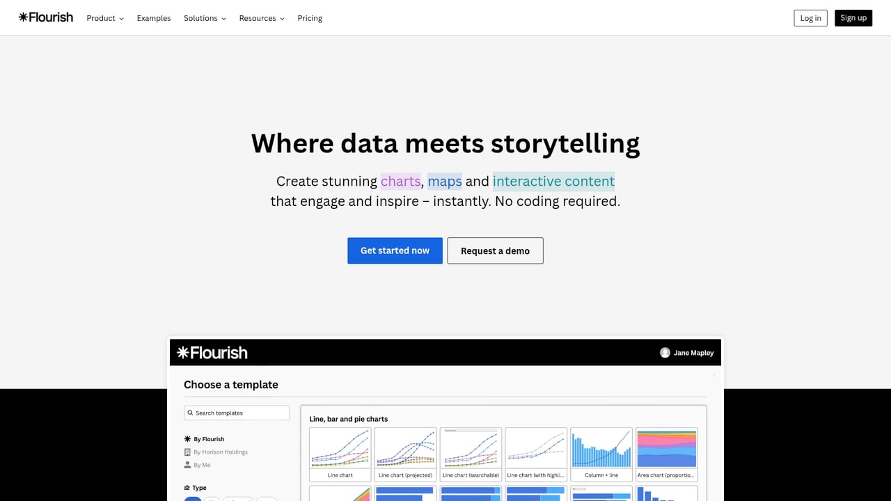 Screenshot of Flourish website