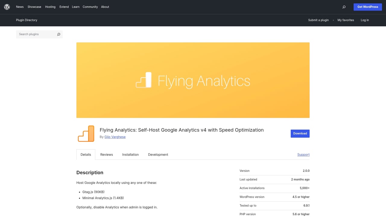 Screenshot of Flying Analytics website