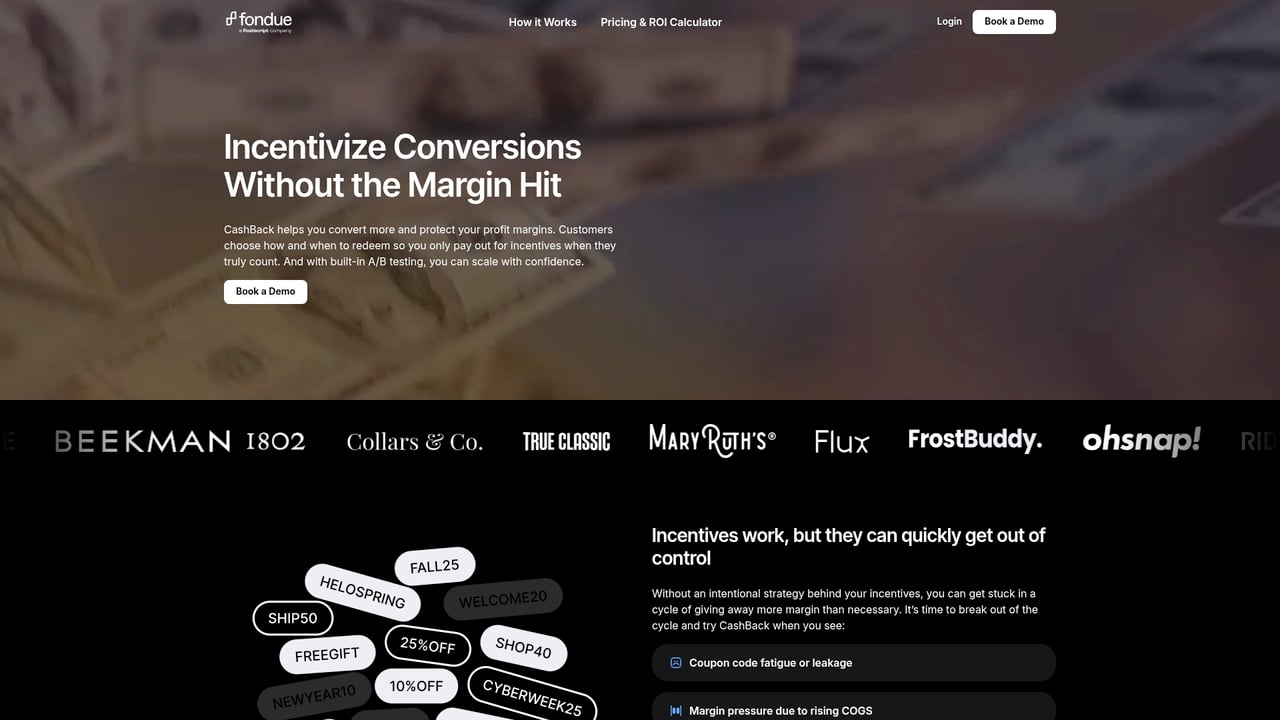 Screenshot of Fondue website