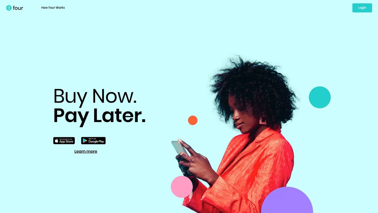 Screenshot of Four website