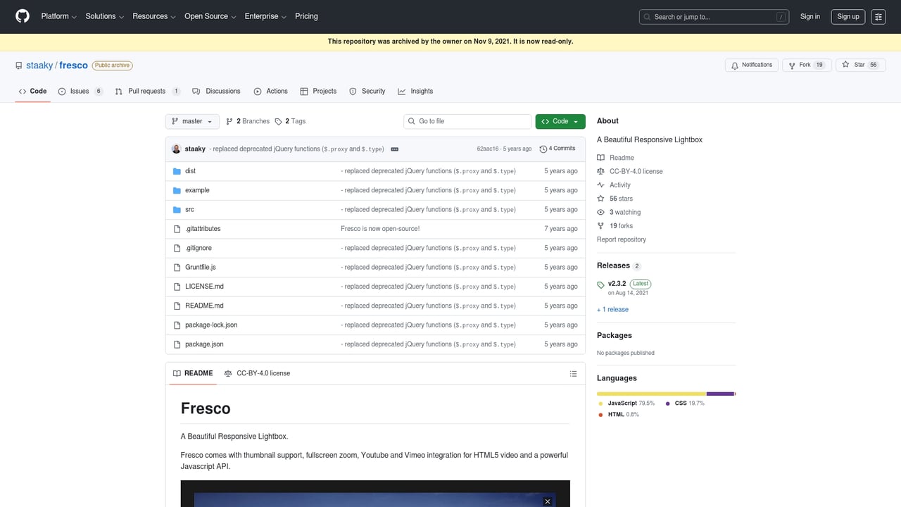 Screenshot of Fresco website