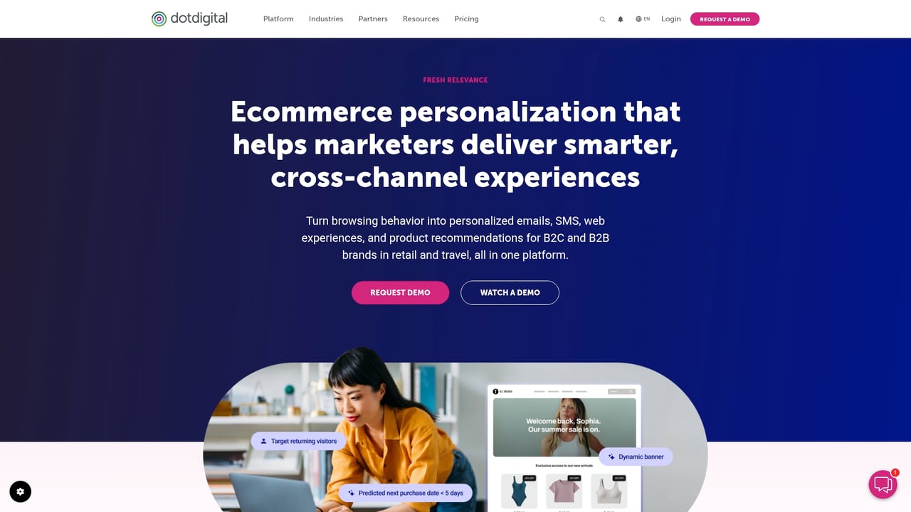 Screenshot of Fresh Relevance website