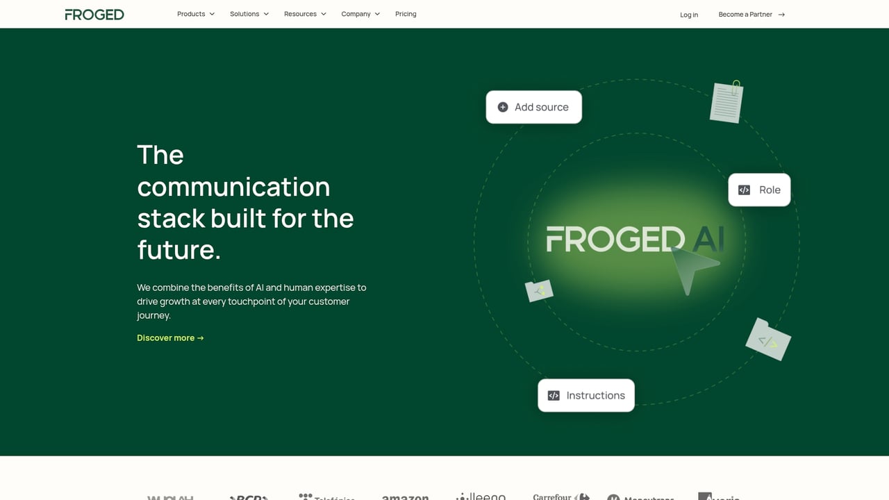 Screenshot of Froged website