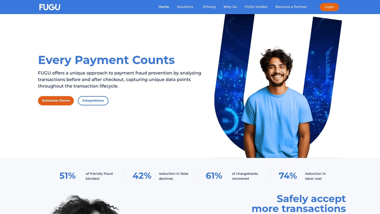 Screenshot of FUGU website