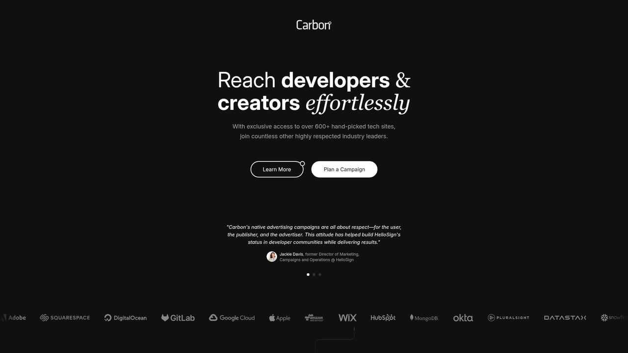 Screenshot of Fusion Ads website
