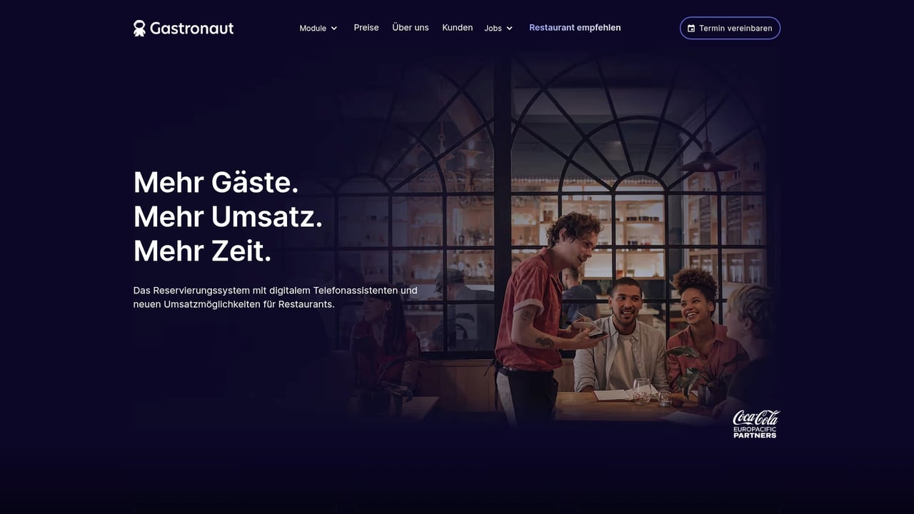 Screenshot of Gastronaut website