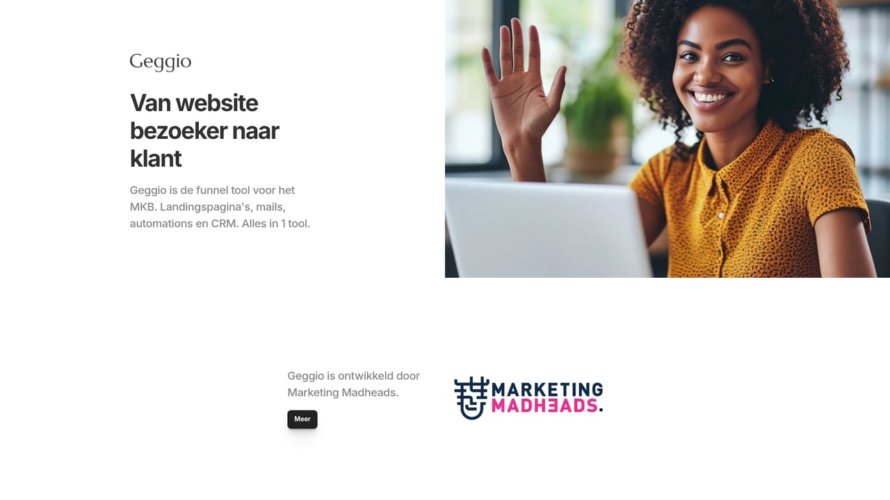 Screenshot of Geggio website