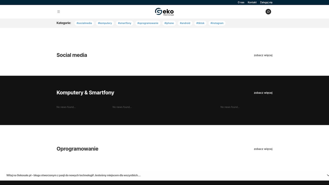 Screenshot of Gekosale website