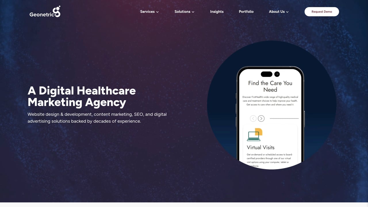 Screenshot of Geonetric website