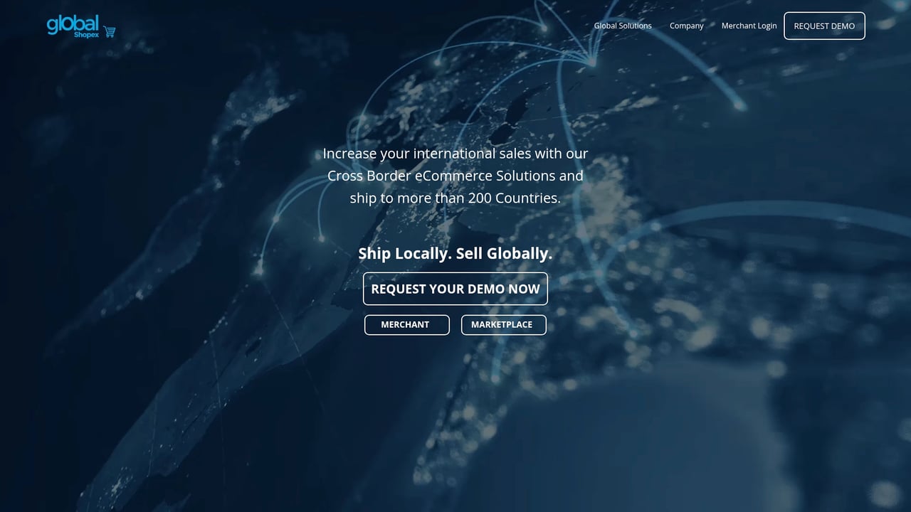 Screenshot of GlobalShopex website