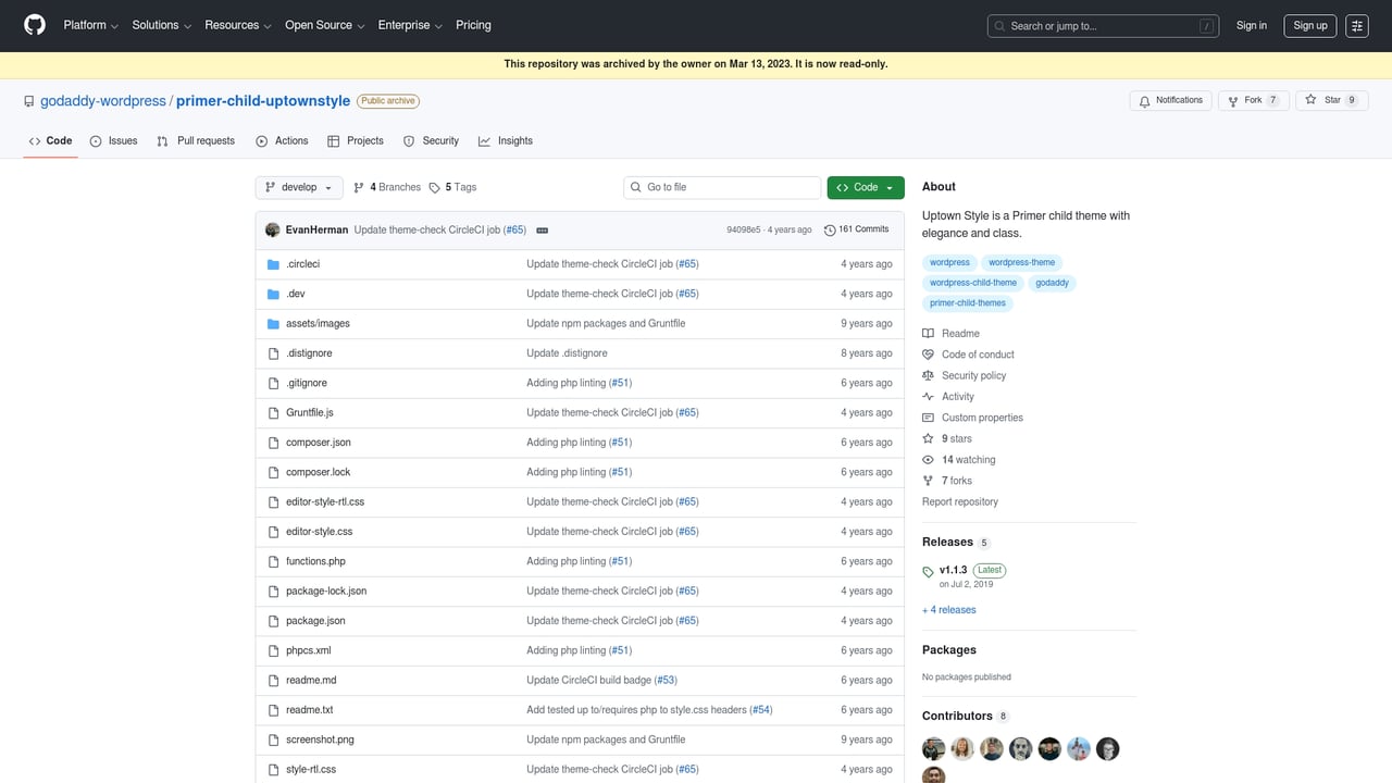 Screenshot of GoDaddy Uptown Style website