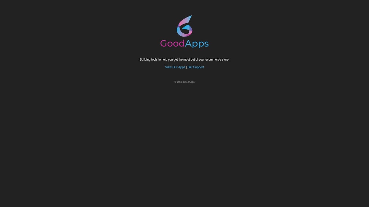 Screenshot of GoodApps website