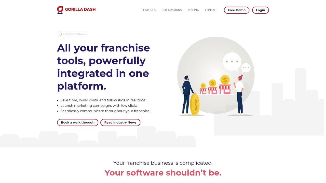 Screenshot of Gorilla Dash website