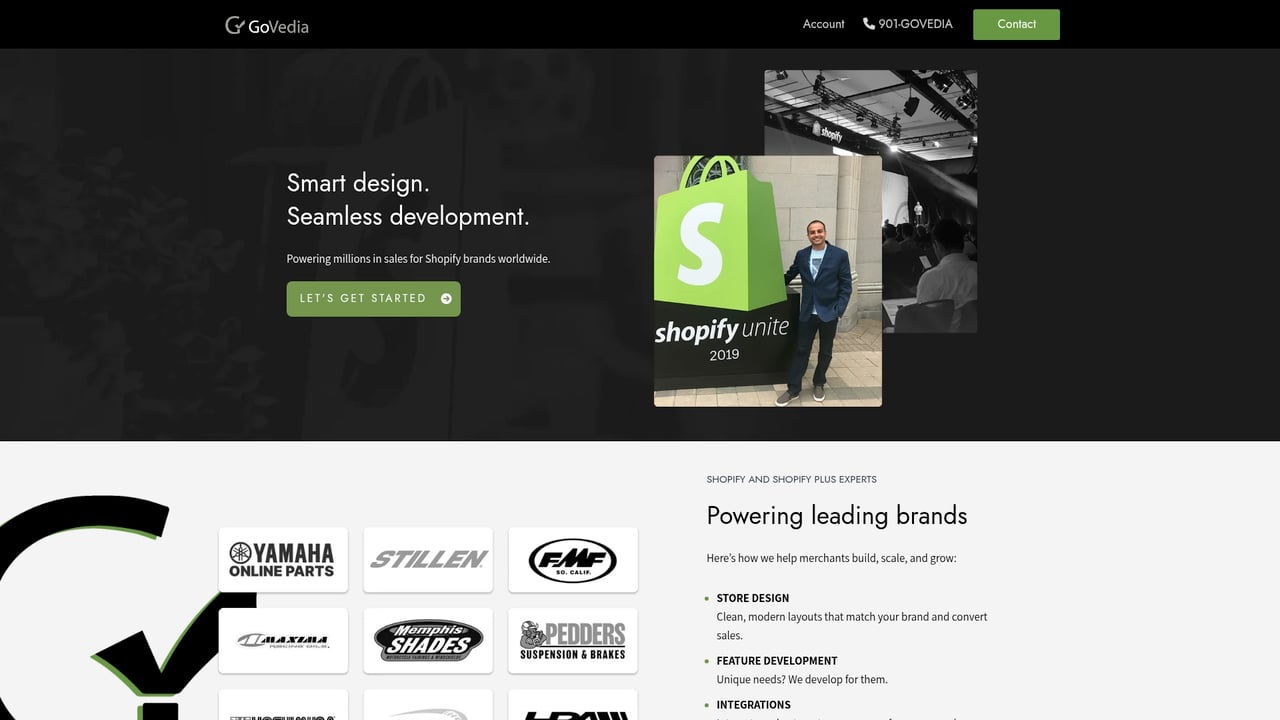 Screenshot of GoVedia website