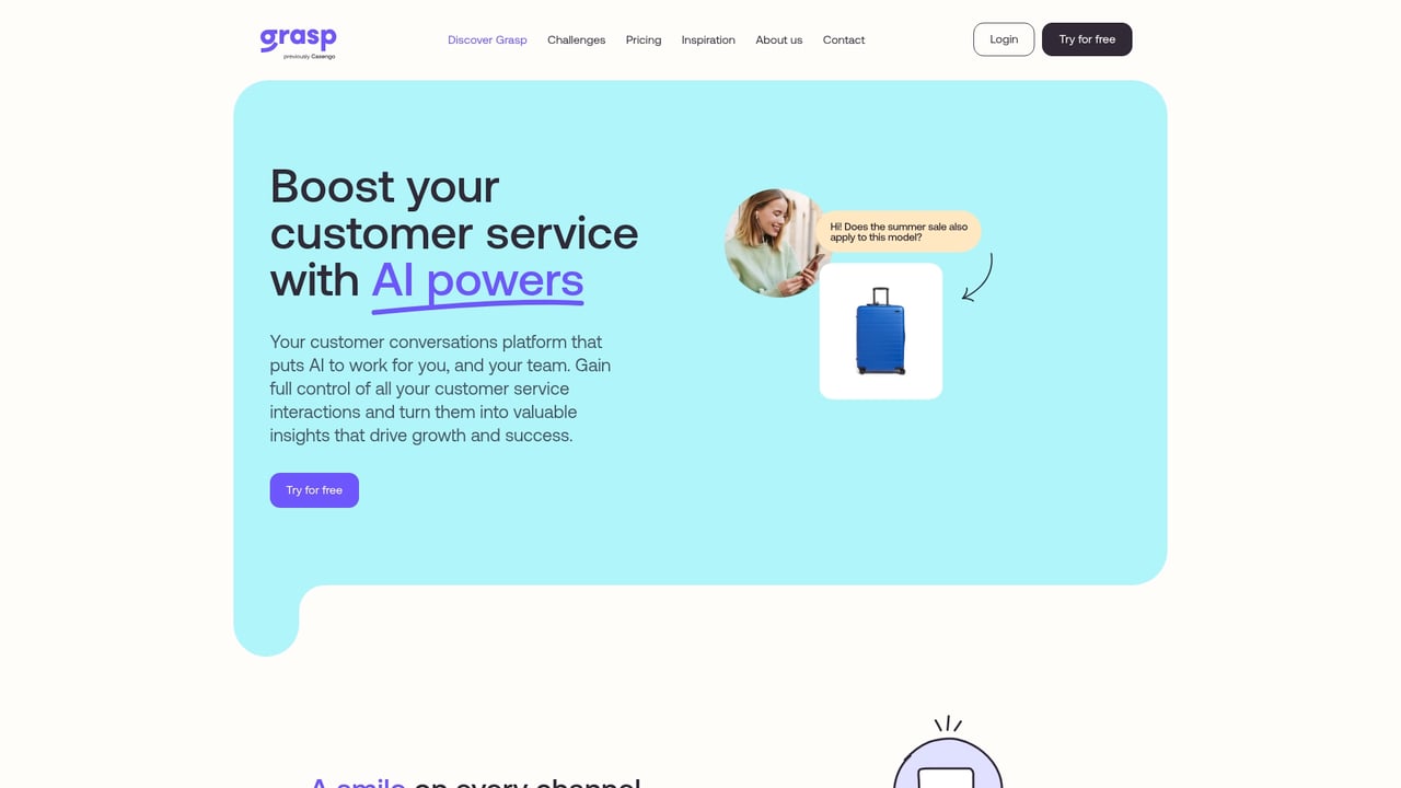Screenshot of Grasp website