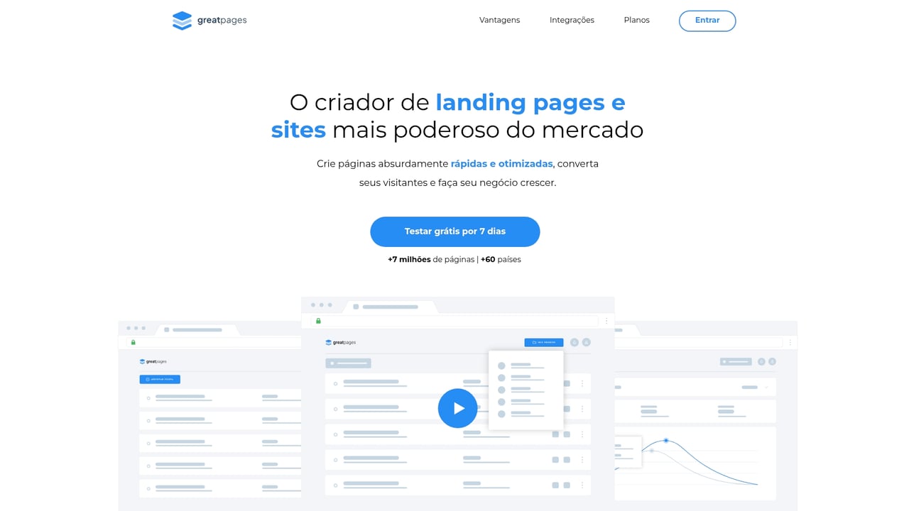 Screenshot of GreatPages website