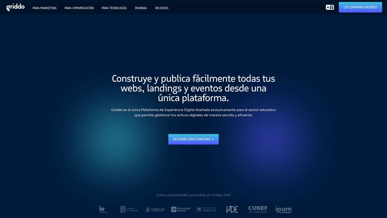 Screenshot of Griddo website