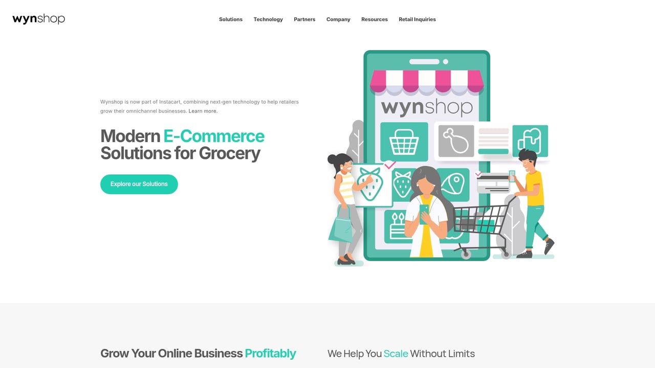 Screenshot of GrocerKey website